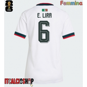 Messico Erik Lira #6 Seconda Maglia Femmina Mondiali 2026 Manica Corta